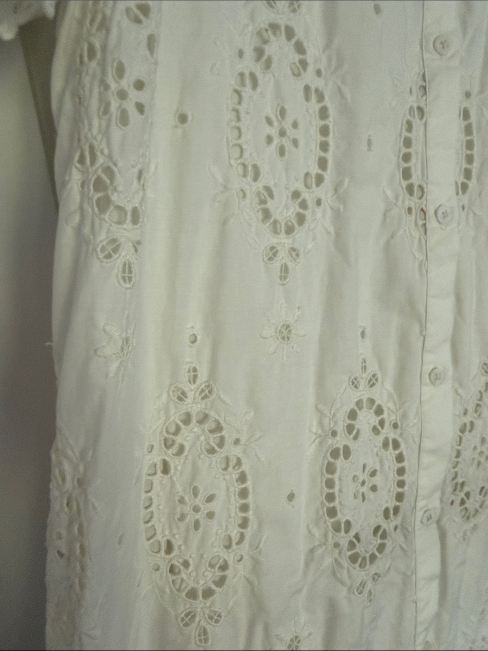 Sezane White Eyelet Mini Dress - worn once! - Picture 4 of 8